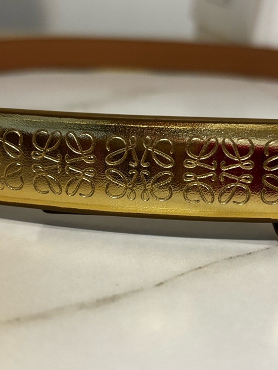 Gold Women\'s Decorative Leather Belt with Ornate Buckle main image 2